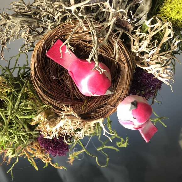 NEW Spring 🐣 Moss & Bird Handmade Cottagecore Wreath decor - Picture 7 of 8